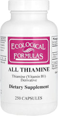 Ecological Formulas Allithiamine capsules bottle on countertop for daily energy support.