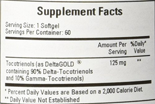 Ecological Formulas Annatto Tocotrienols gel-cap close-up, easy-to-swallow capsules
