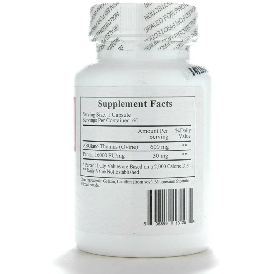 Ecological Formulas LTP 600 mg capsules ready for daily use.
