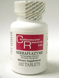 Ecological Formulas Serraflazyme 100 tabs bottle for cardiovascular research exploration