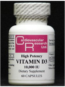Ecological Formulas Vitamin D3 10,000 IU bottle aids daily wellness