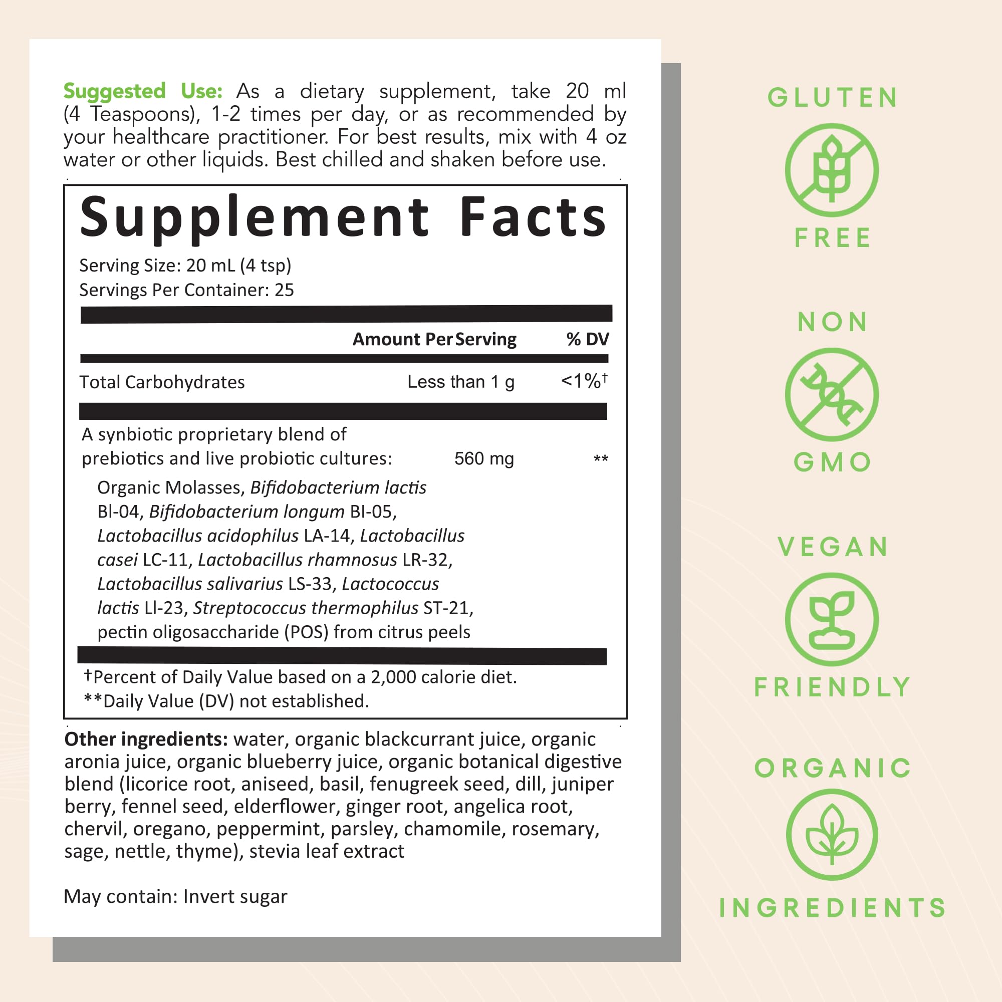 Teaspoon measuring EcoProbiotic for your daily gut health routine.