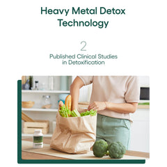 EcoNugenics PectaClear ingredients graphic highlighting toxin-binding PectaSol and kelp alginates