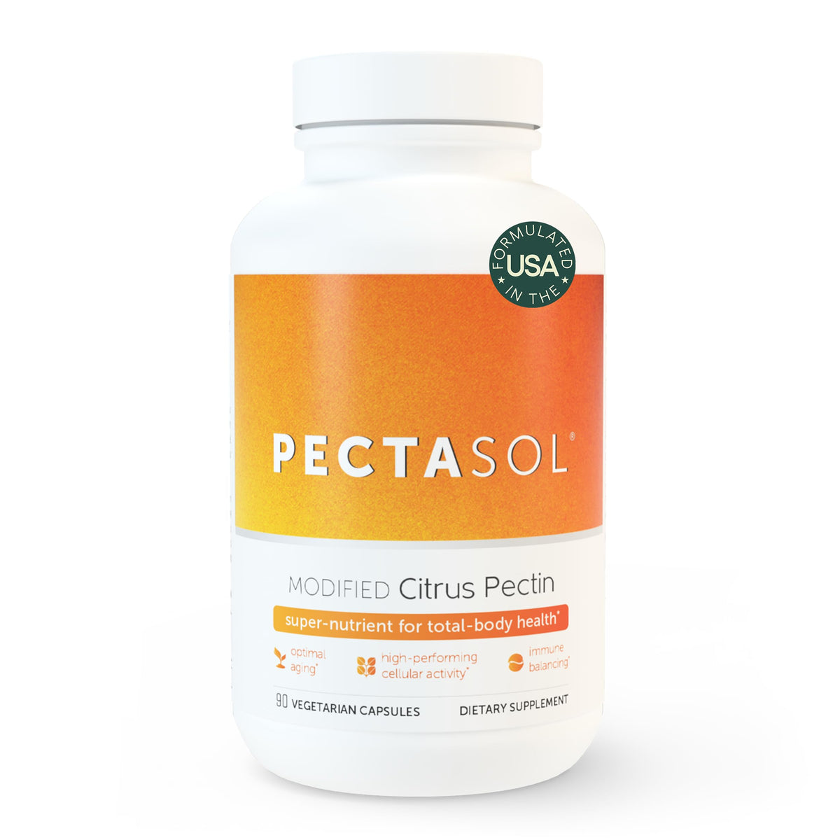 EcoNugenics PectaSol bottle front showing MCP supplement for immune support.