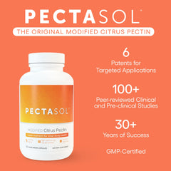 EcoNugenics PectaSol bottle label highlighting GMP quality and ingredients.