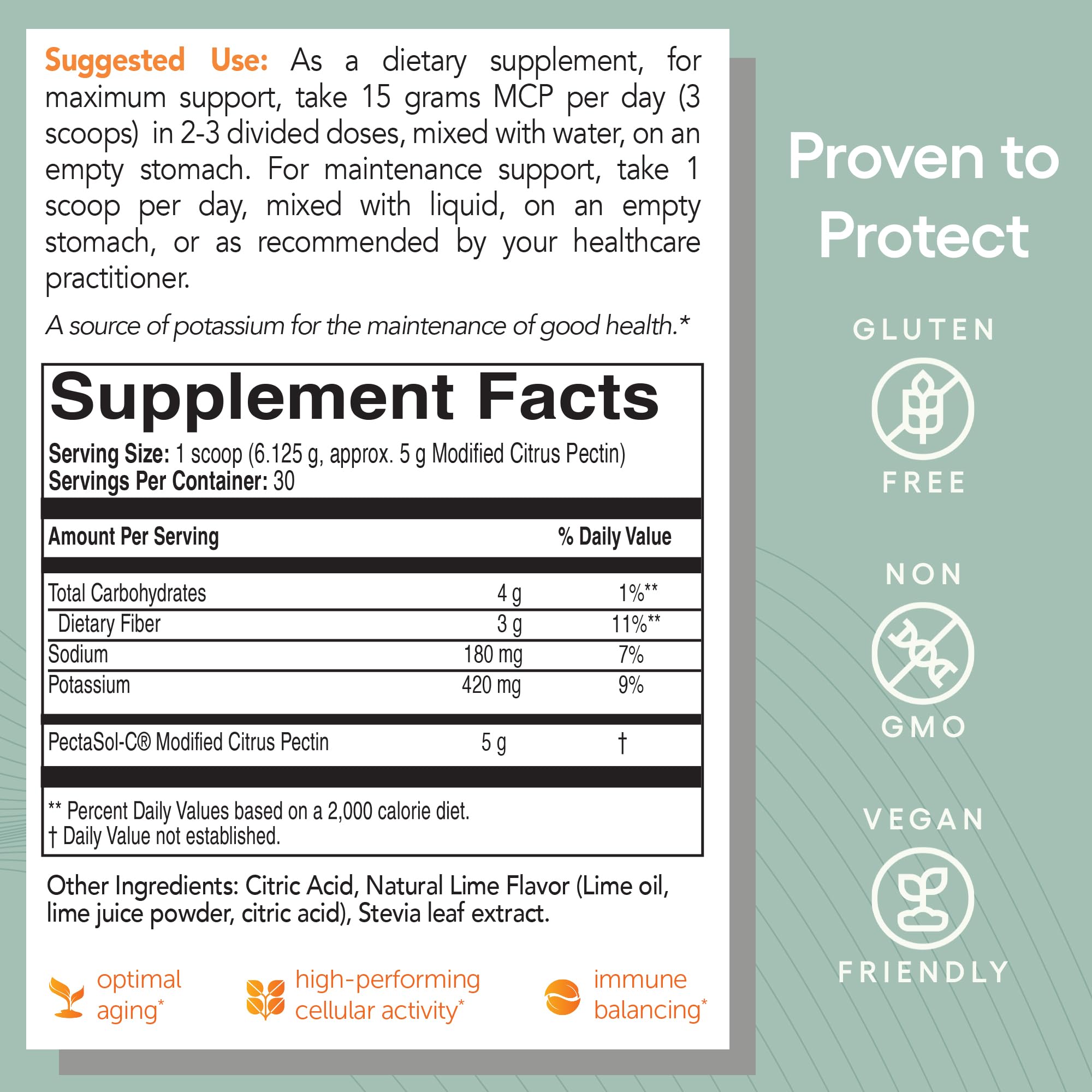 EcoNugenics PectaSol MCP capsules bottle for convenient daily dosage
