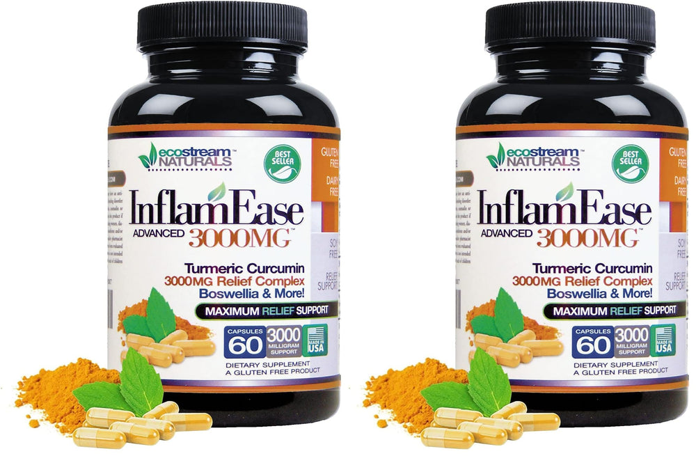 EcoStream Naturals InflamEase bottle, ideal for daily wellness routine.