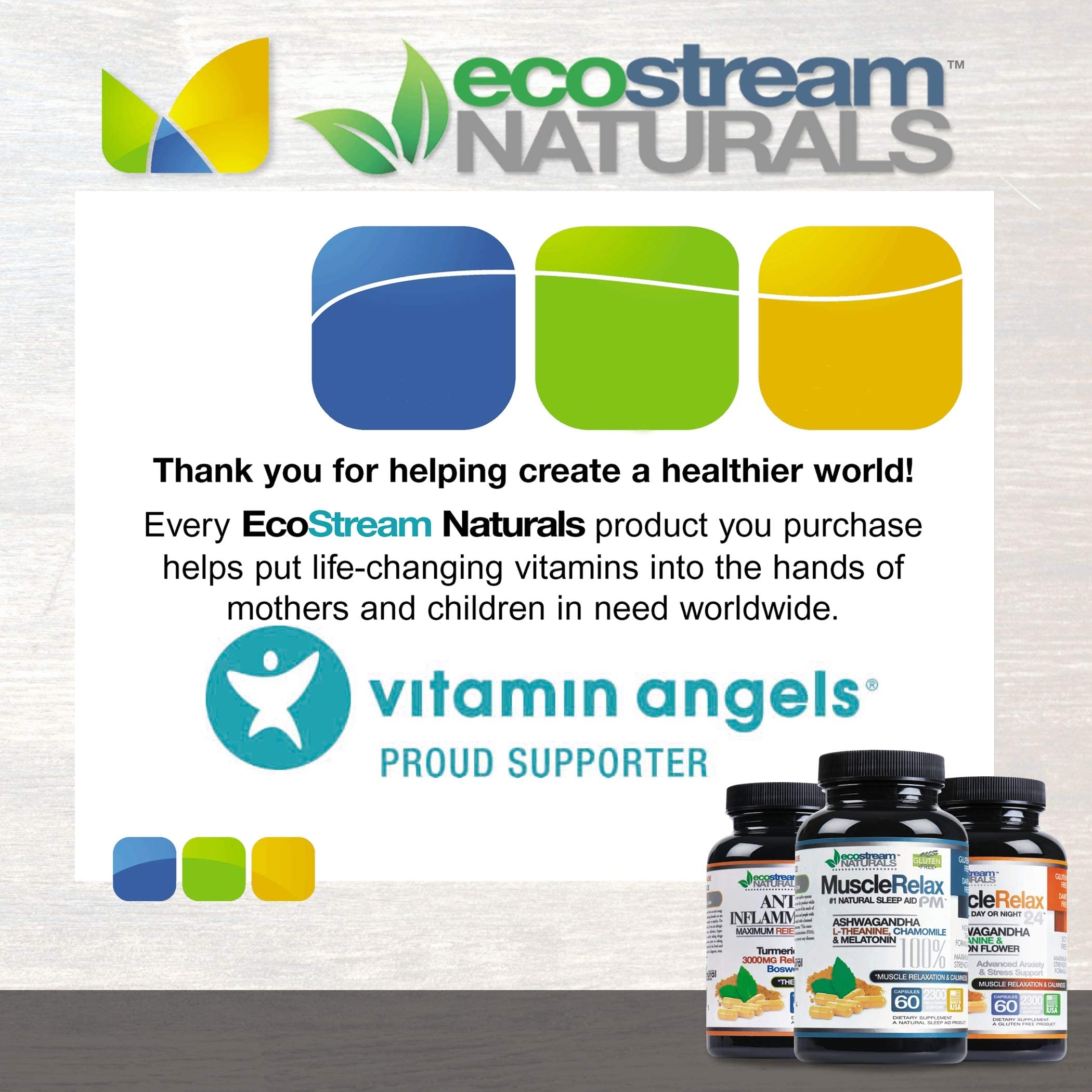 Back label on ecostream Naturals Night-Time shows per-pack strength.