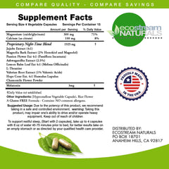 Two-pack display of ecostream Naturals Night-Time capsules.