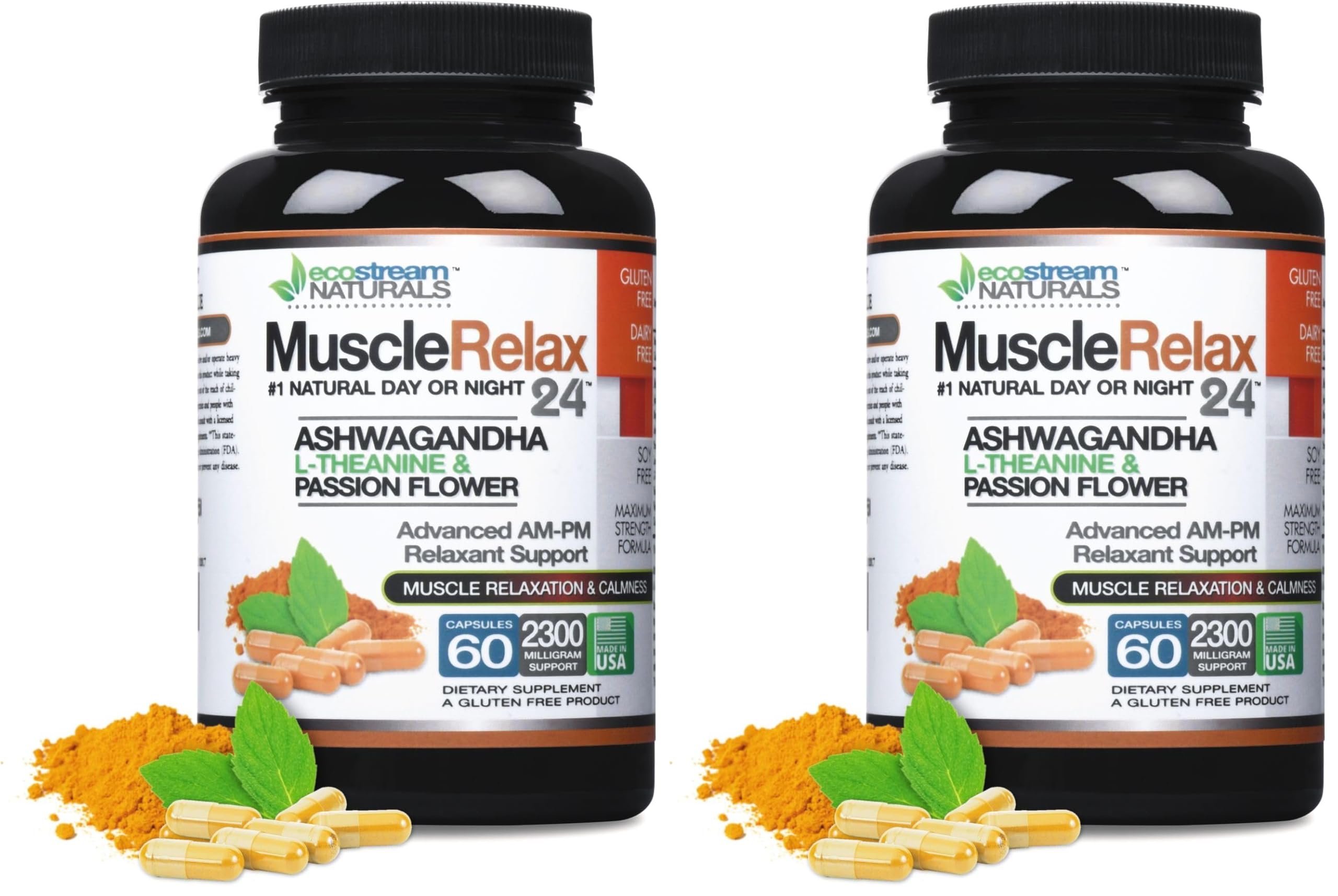 ecostream naturals relaxant bottle-label close-up shows ingredients for informed use