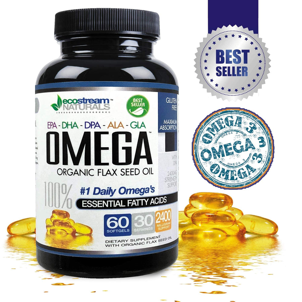 Ecostream Naturals Wild-Caught Fish Oil bottle delivering EPA and DHA