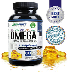Ecostream Naturals Wild-Caught Fish Oil bottle delivering EPA and DHA