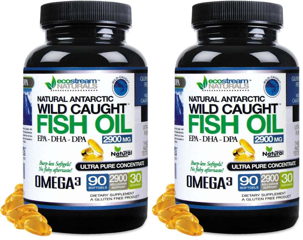 ecostream Naturals wild caught Omega3 bottle front for daily wellness