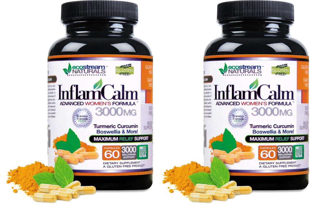 Ecostream Naturals InflamCalm bottle front for easy daily use.