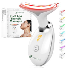 Eden and Elm face and neck lifting red light massager for sculpted contours and reduced puffiness.