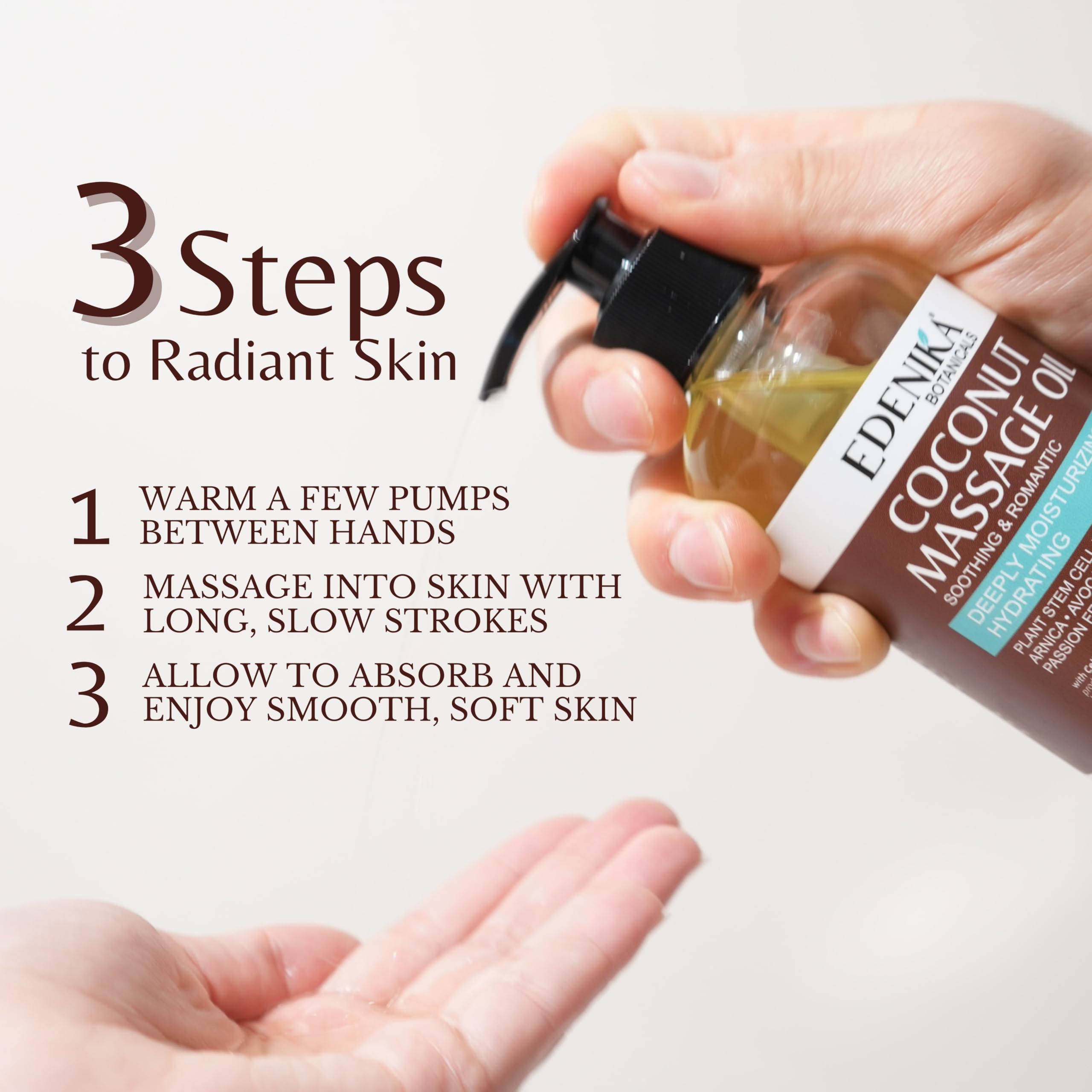 EDENIKA BOTANICALS skin hydration close-up after massage