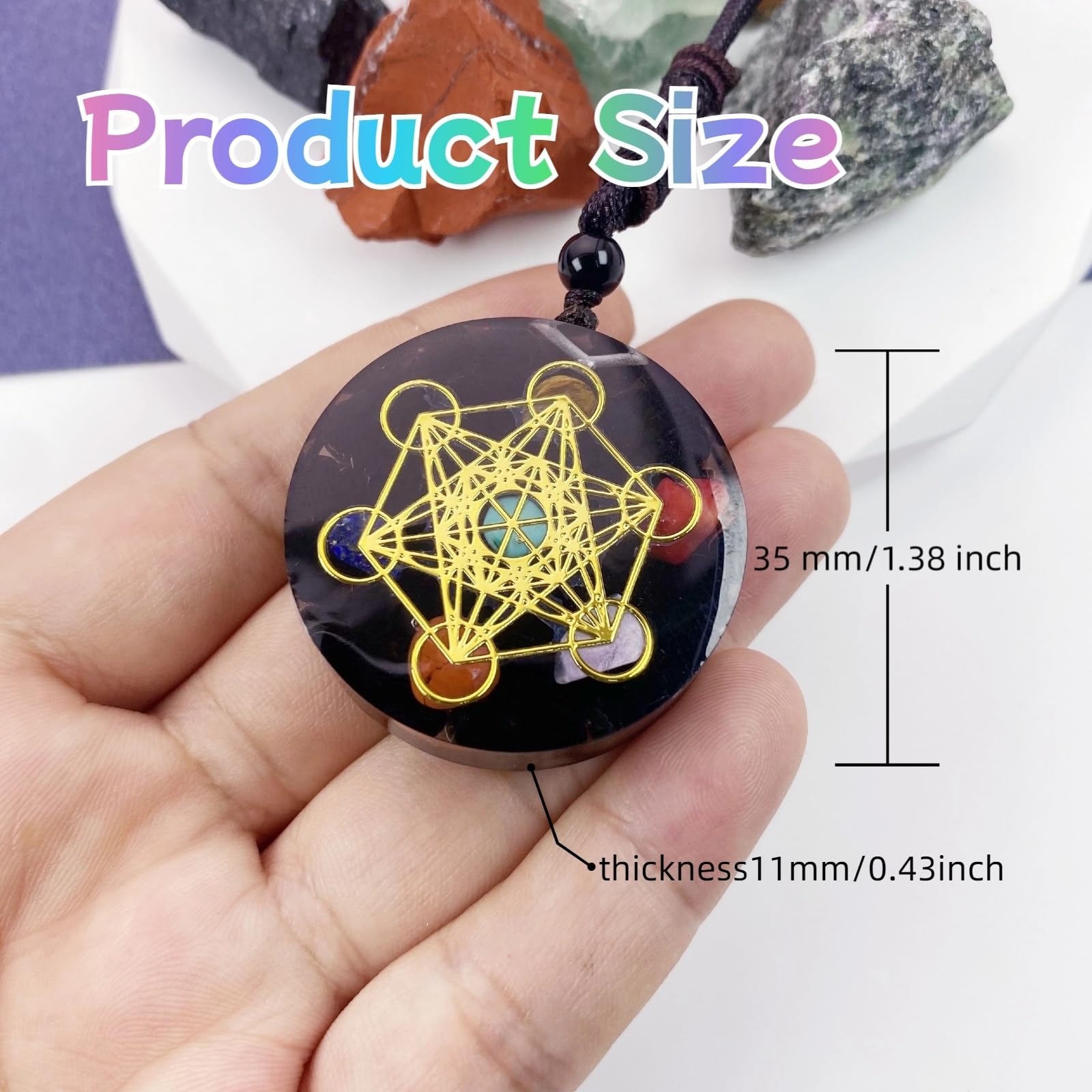 EDEN'S CALL natural crystal stones vary in color and texture for a unique look