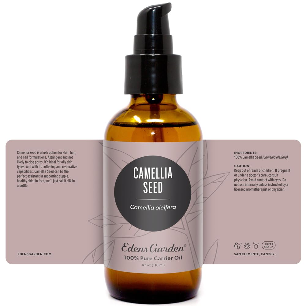 Edens Garden Camellia Seed Oil versatile carry-along for routine.