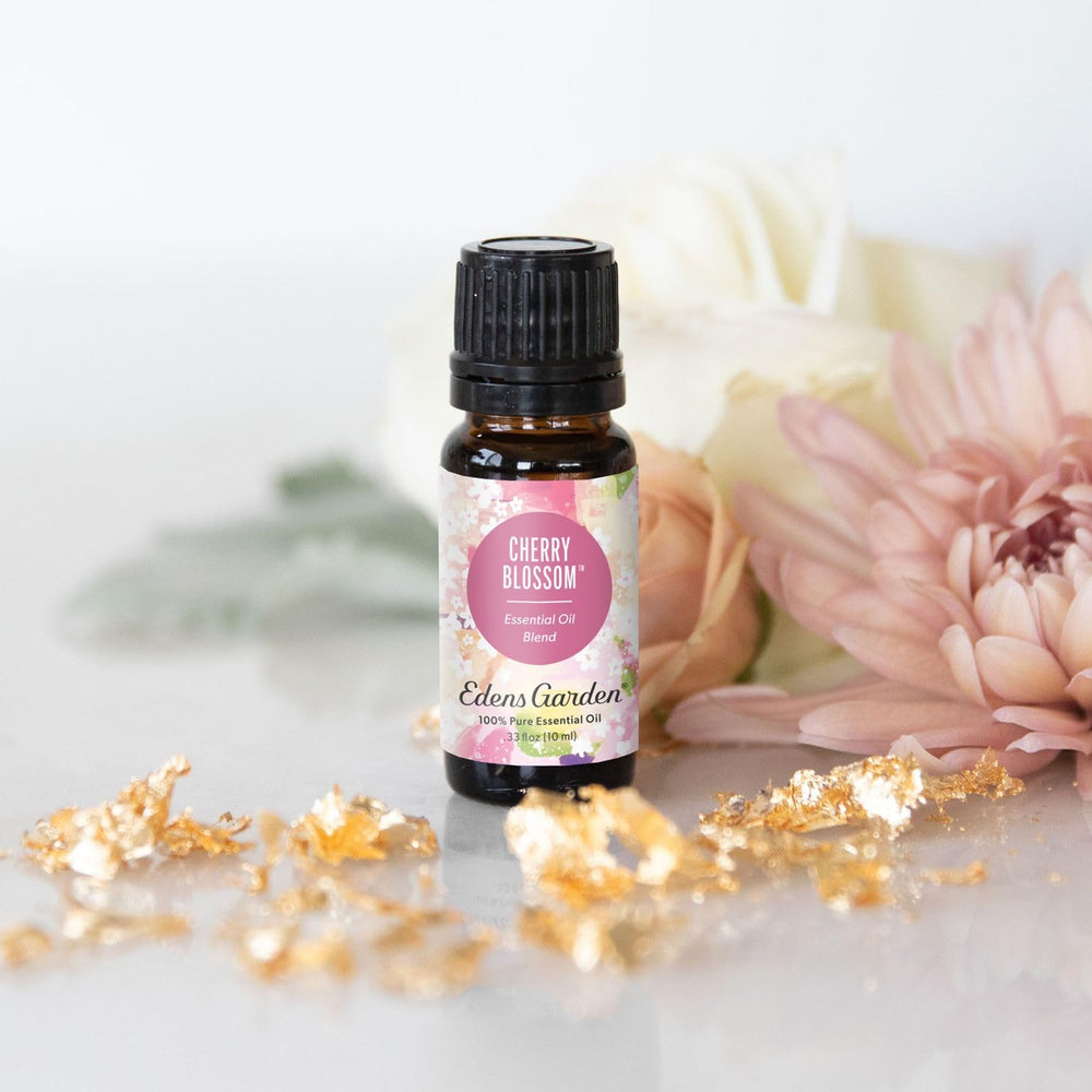 Edens Garden Cherry Blossom oil pour shows the diffuser-ready bottle.