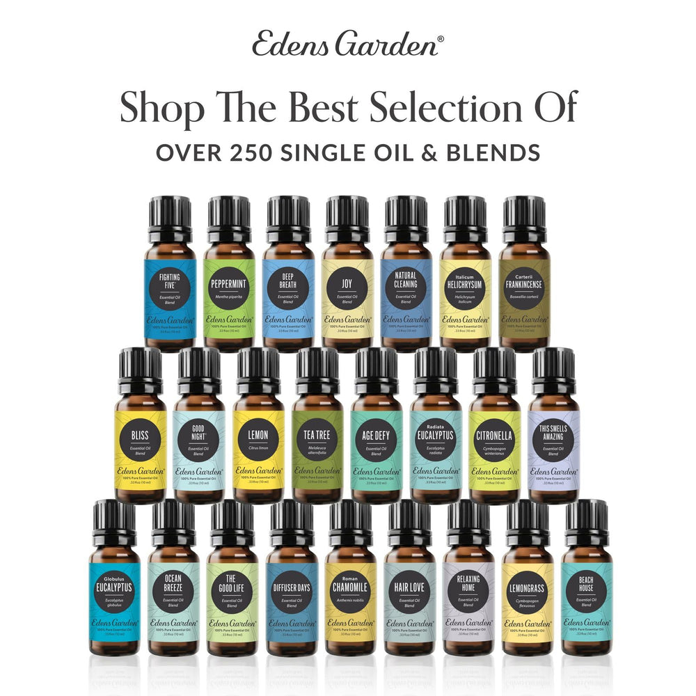 Edens Garden Cilantro Oil closeup label with GC-MS info