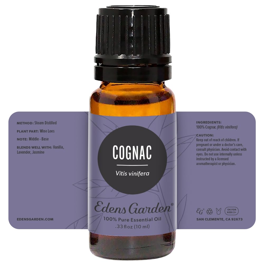Edens Garden Cognac oil pour for easy diffuser measurement.