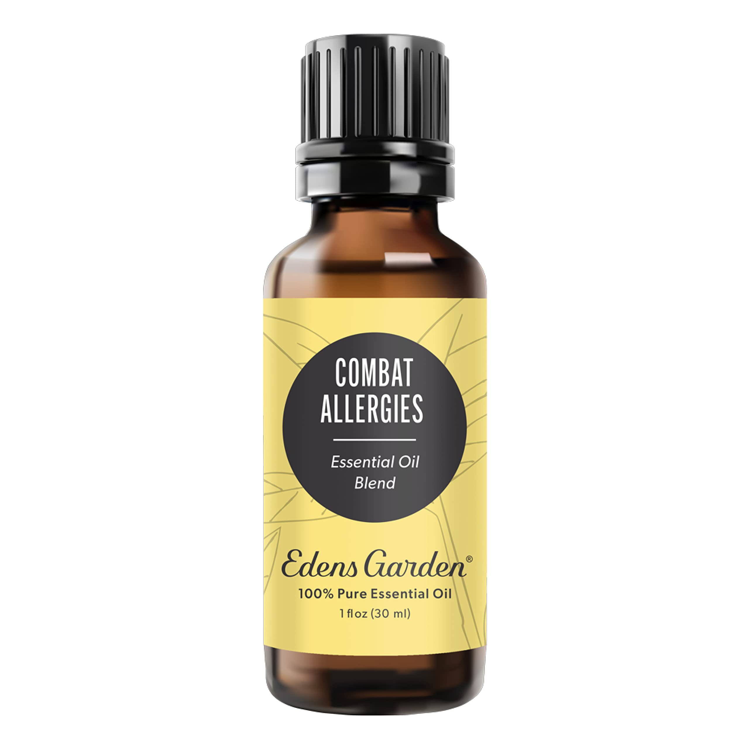 Edens Garden Combat Allergies bottle with pour spout for quick aroma.