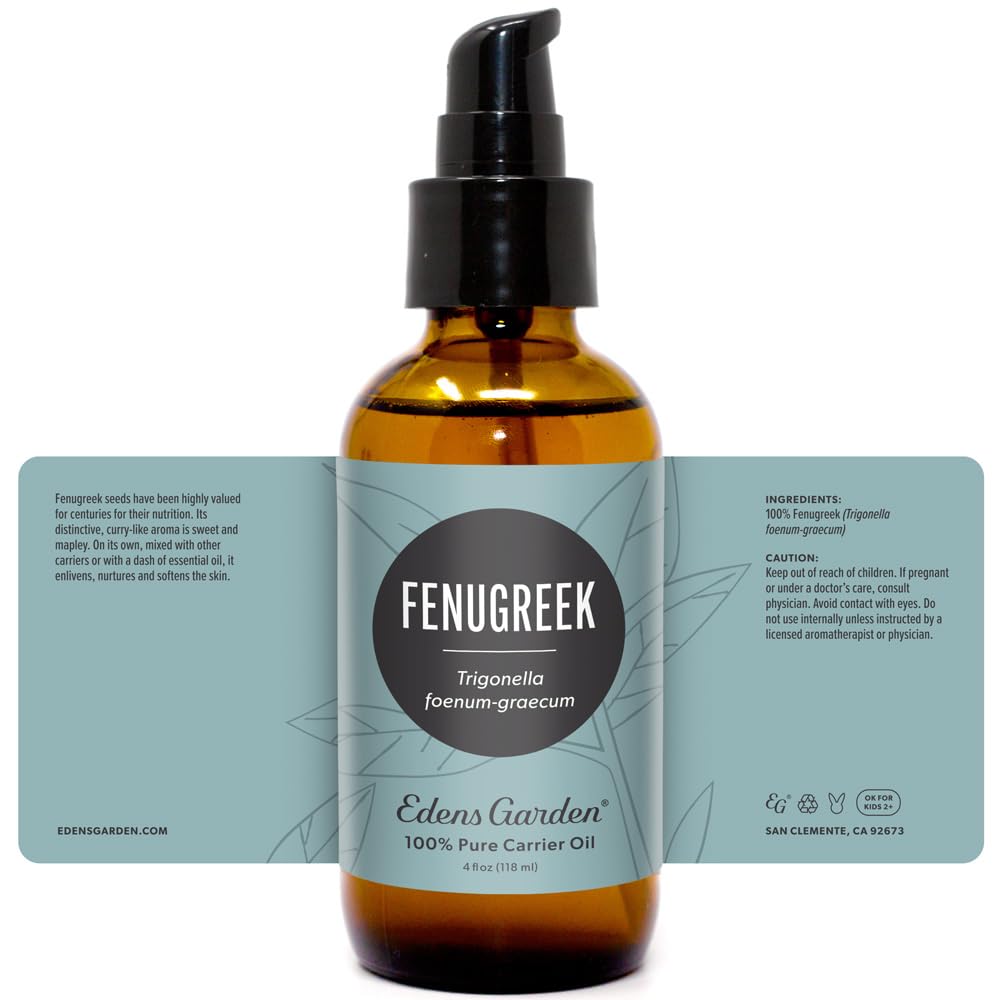 Edens Garden Fenugreek Carrier Oil seed-derived nourishment for skin and hair