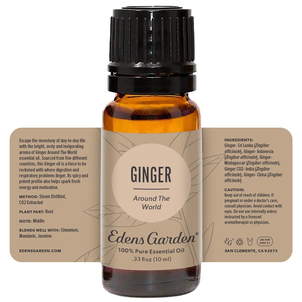 Edens Garden Ginger Around The World aromatherapy session visual for relaxation.
