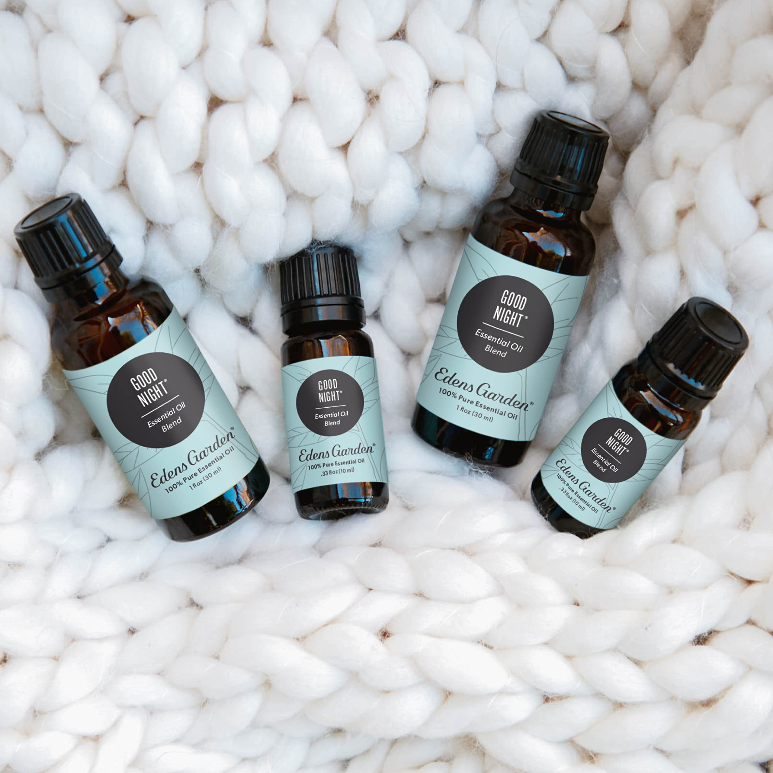 Good Night diffuser mist in a calm bedroom setting