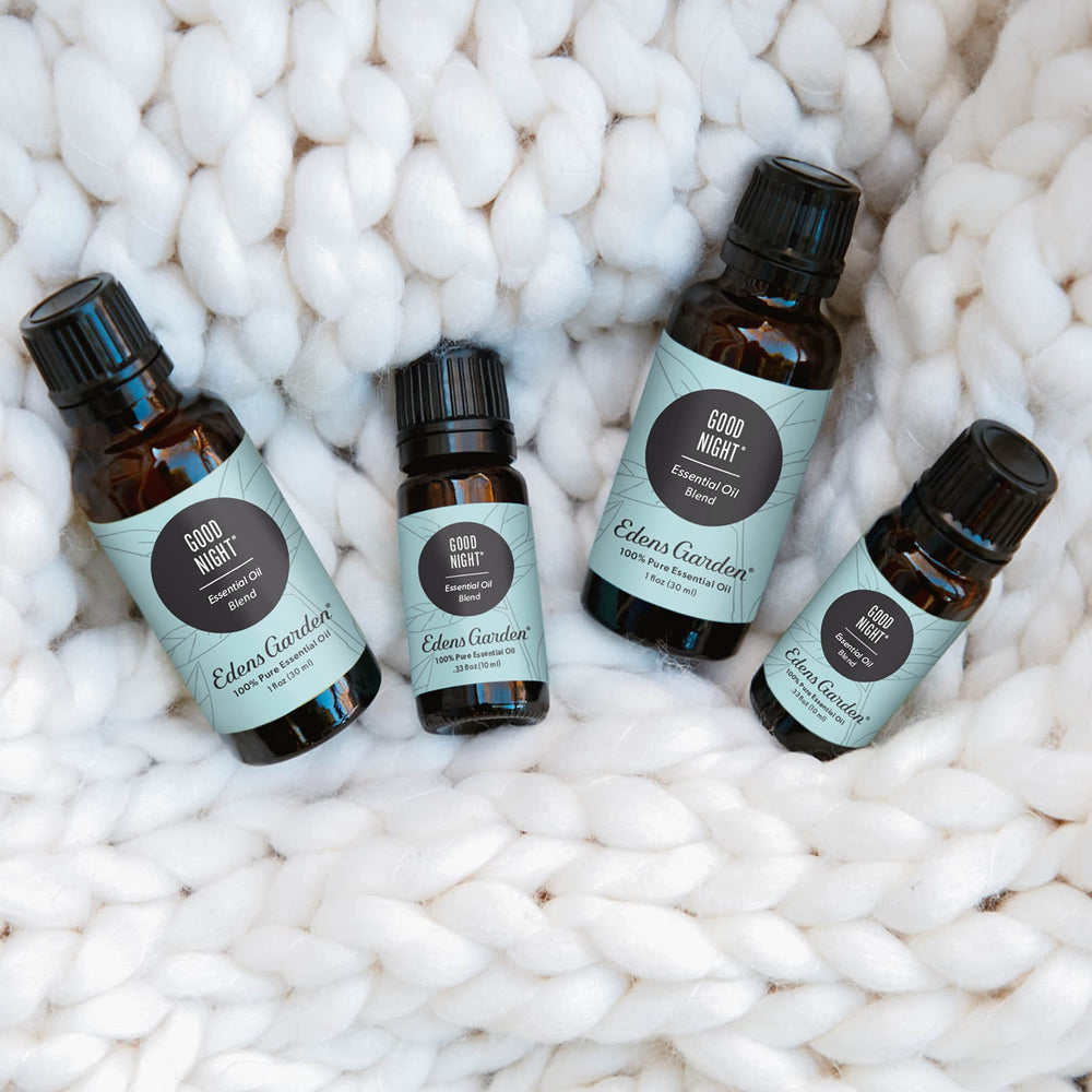 Good Night diffuser mist in a calm bedroom setting
