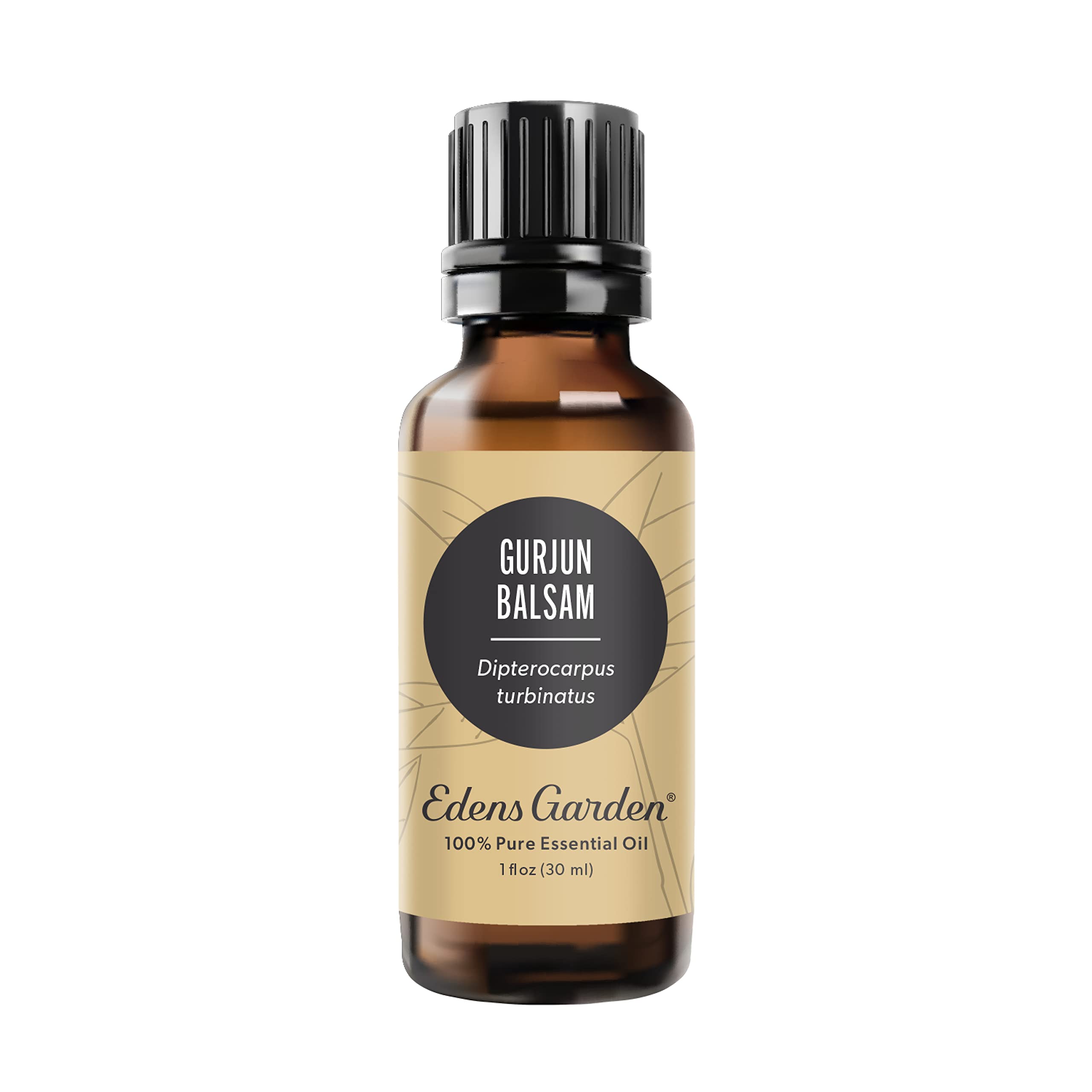 Edens Garden Gurjun Balsam bottle front for calm ambiance and grounding.