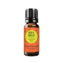 Edens Garden Head-A-Sore-Us blend bottle for pure essential oils and diffusion.