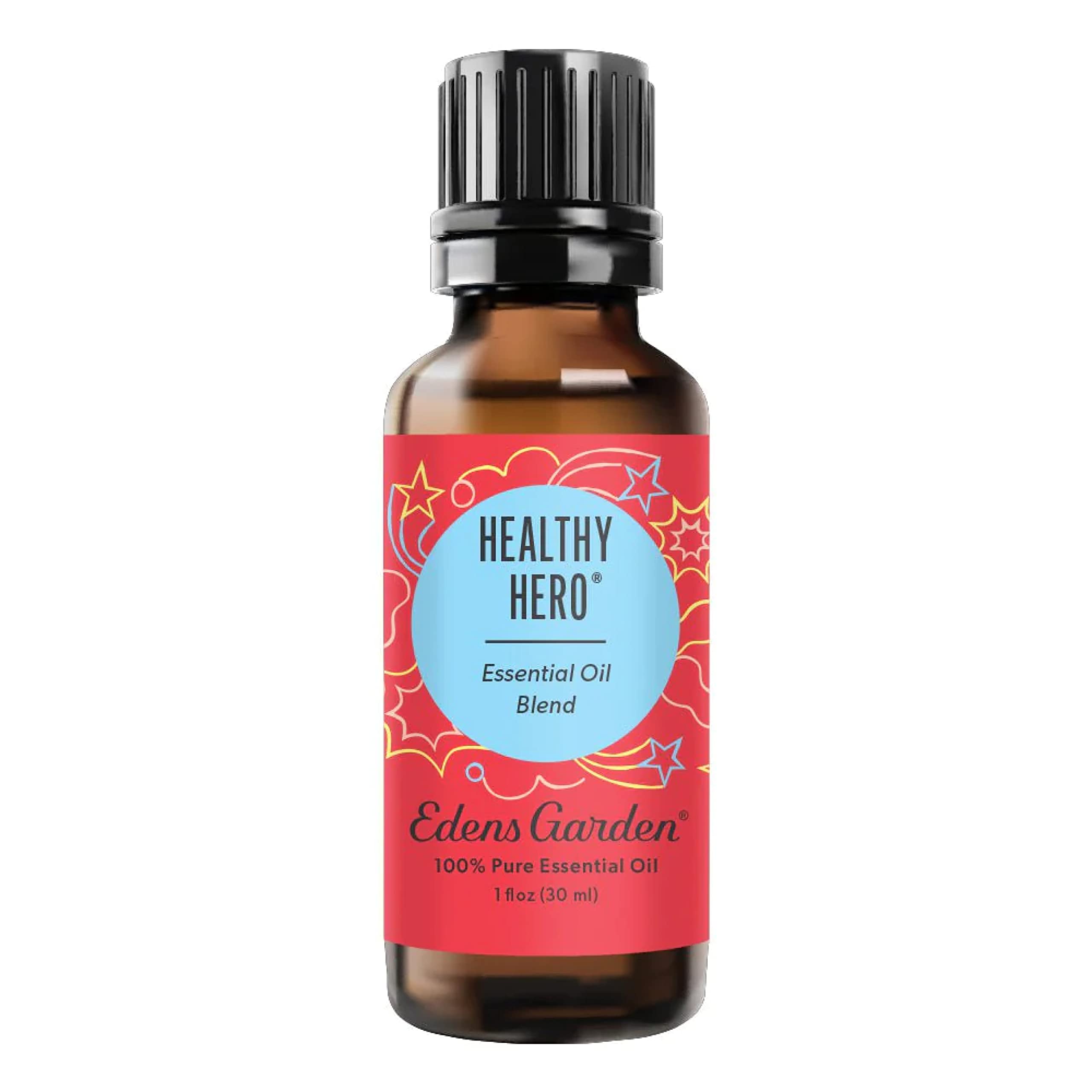 Edens Garden Healthy Hero bottle front view for kids' aromatherapy