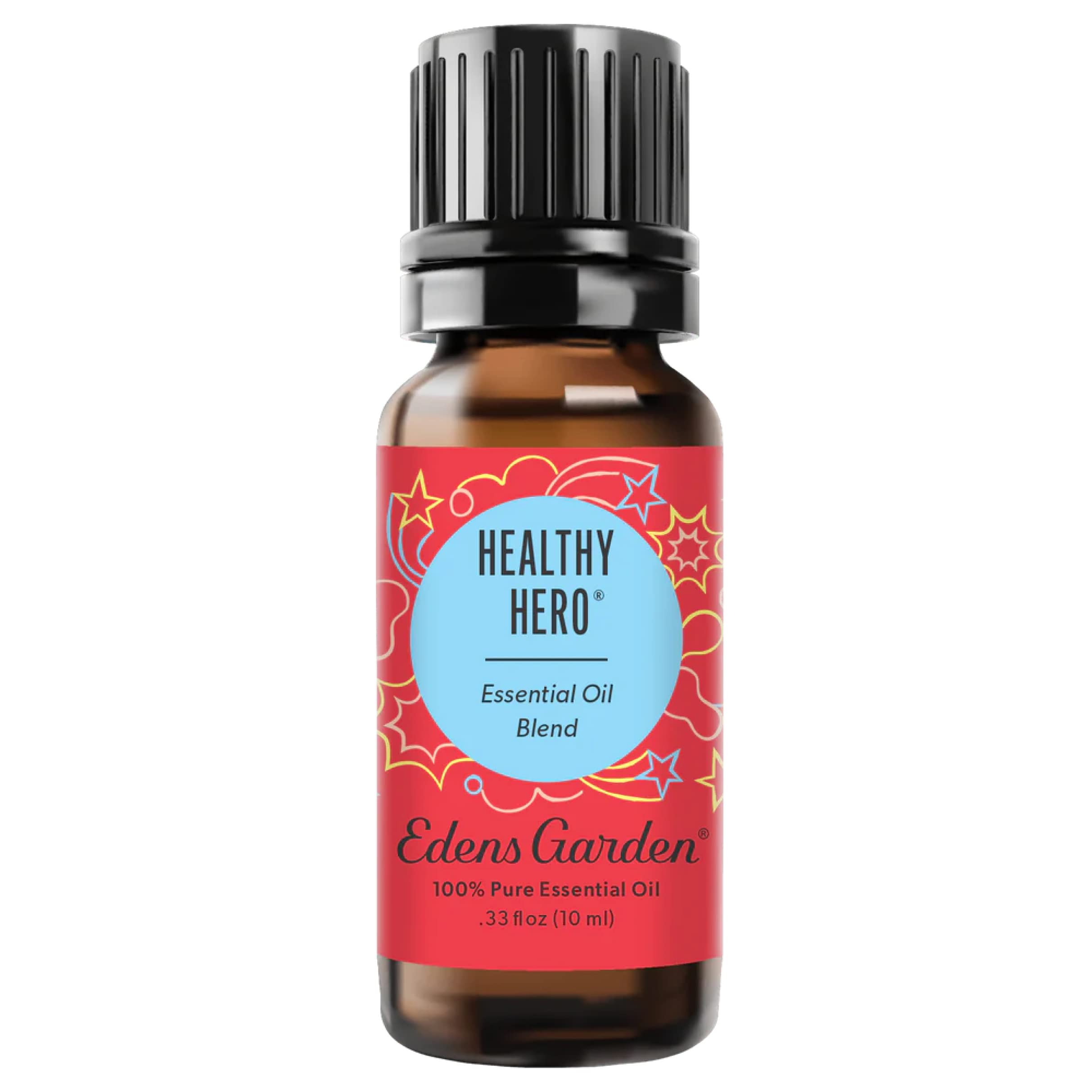 Edens Garden Healthy Hero bottle shows pure oil for diffusion and versatile use
