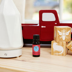 Healthy Hero diffuser in action delivering a calming citrus-lavender aroma
