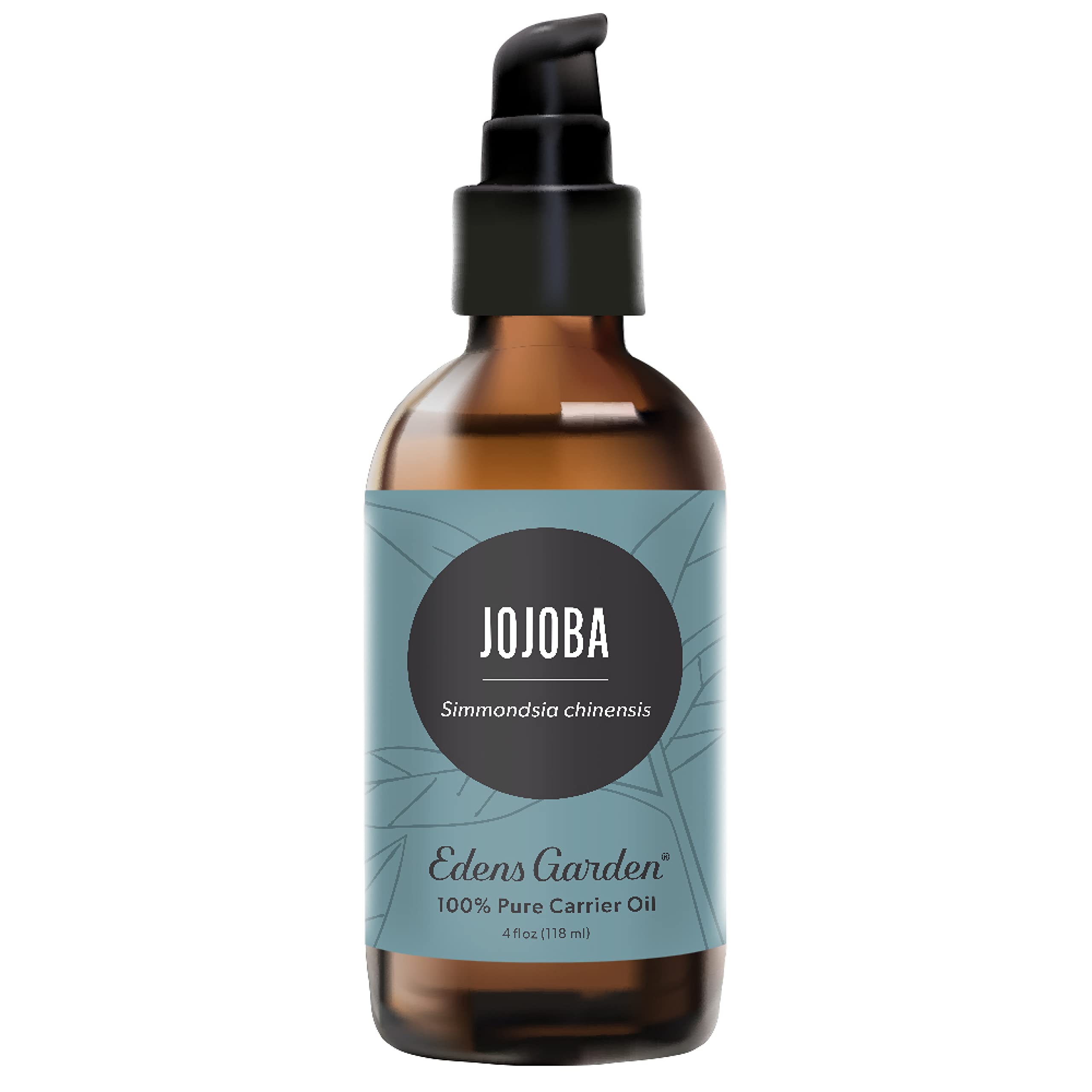 Edens Garden Jojoba Oil bottle on a clean surface for daily hydration.