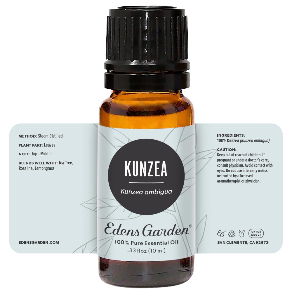 GC-MS certificate image for Edens Garden Kunzea essential oil batch.