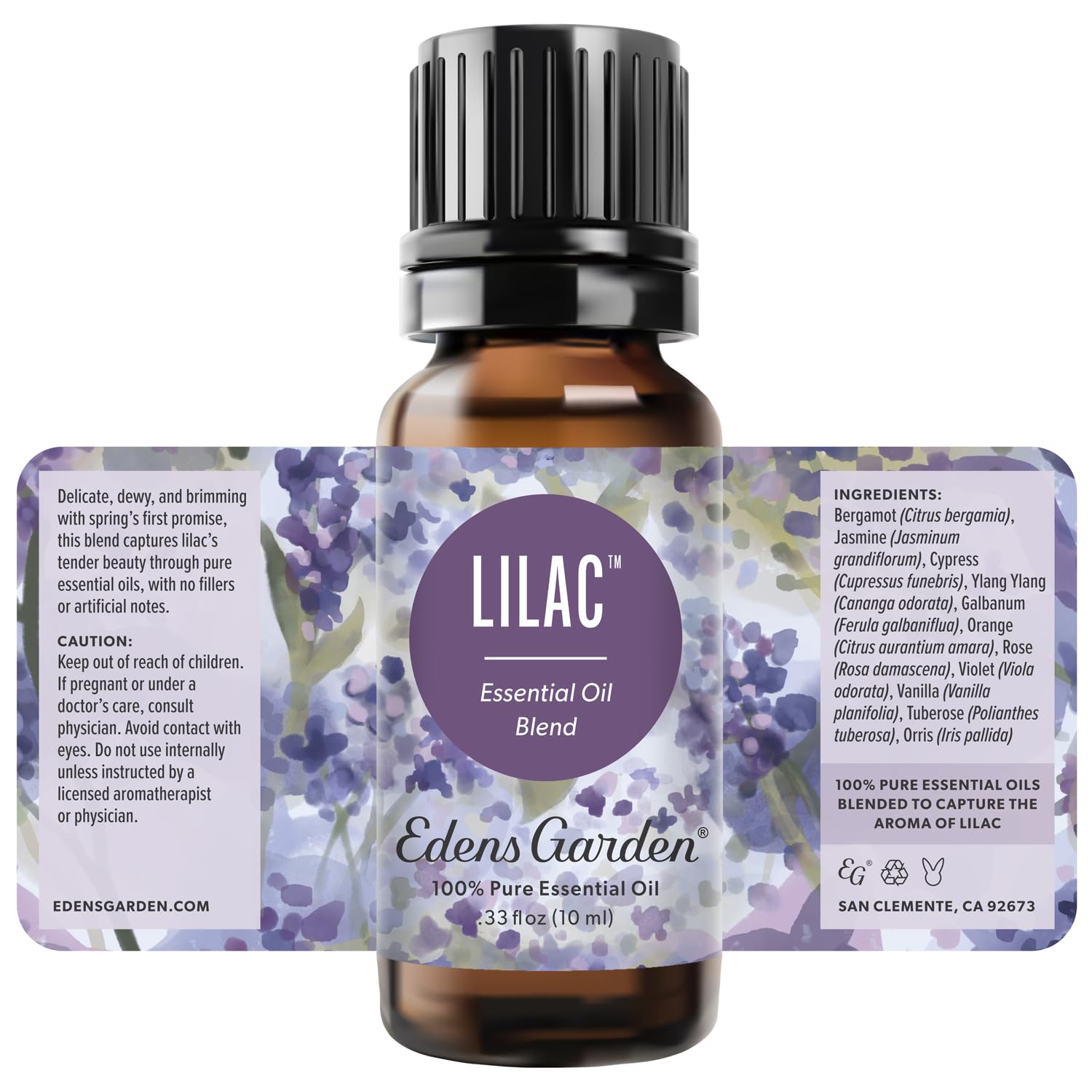 Edens Garden Lilac oil on a spa scene emphasizing relaxation.