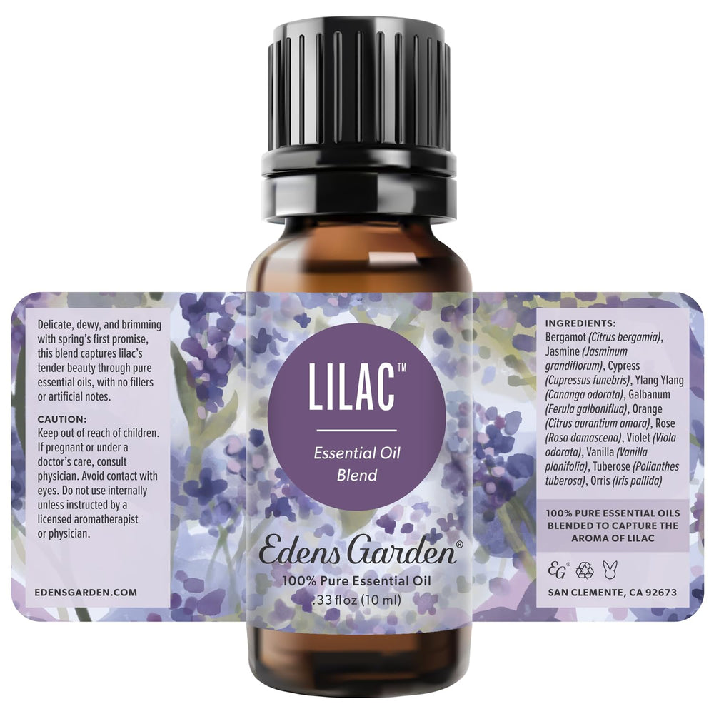Edens Garden Lilac oil on a spa scene emphasizing relaxation.