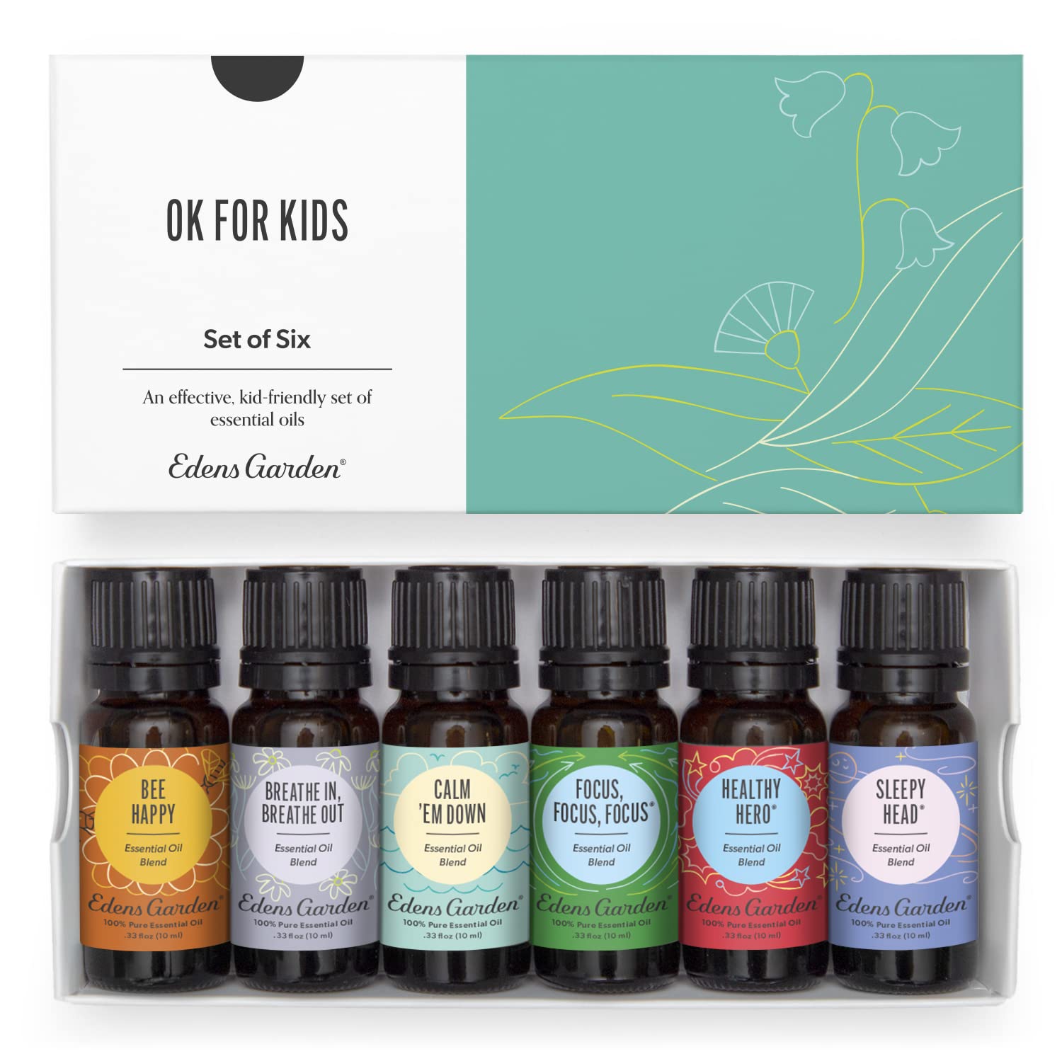 Edens Garden OK for Kids Bee Happy bottle — uplifting aroma for calming family moments