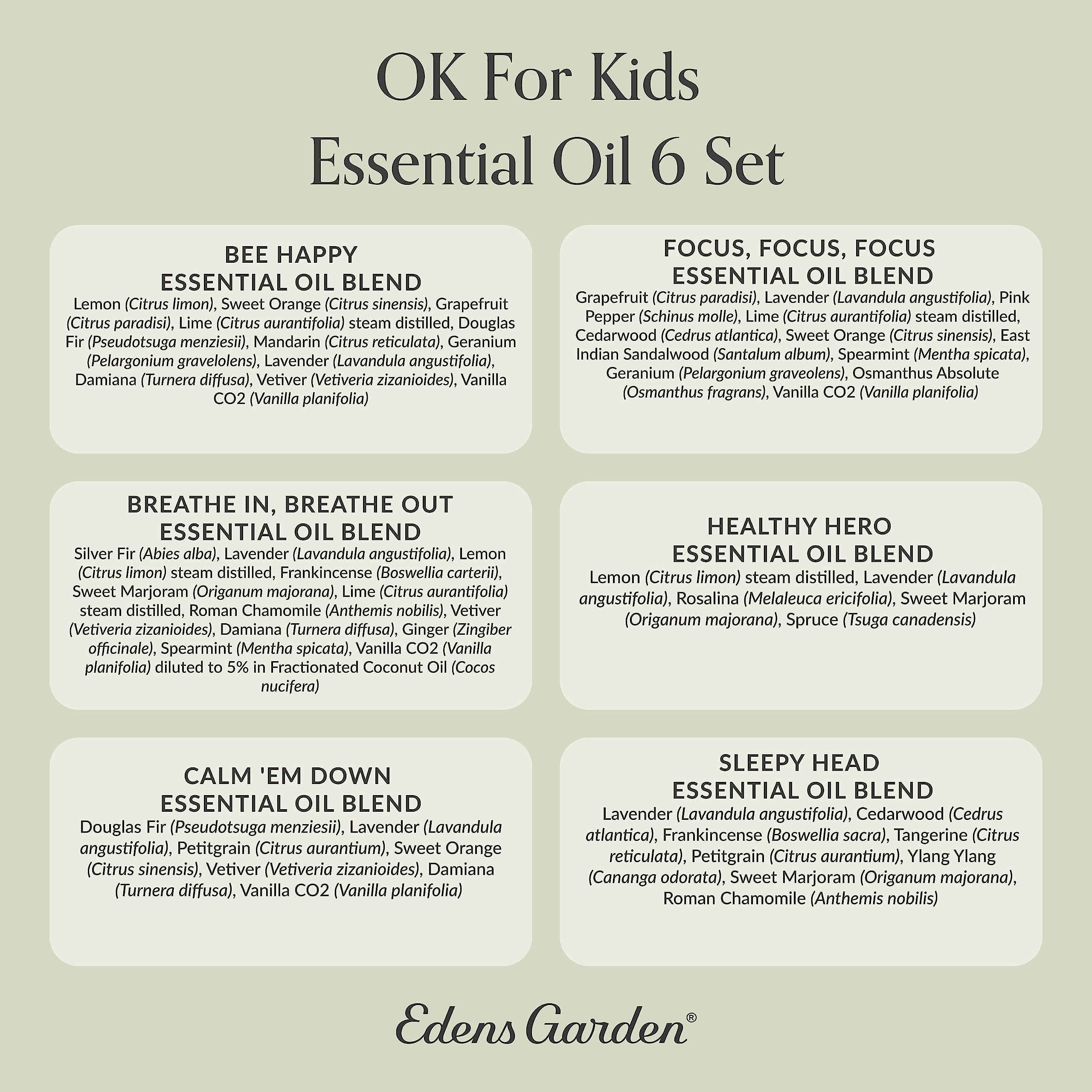 Edens Garden OK for Kids family-use collection — suitable for diffusers and rooms
