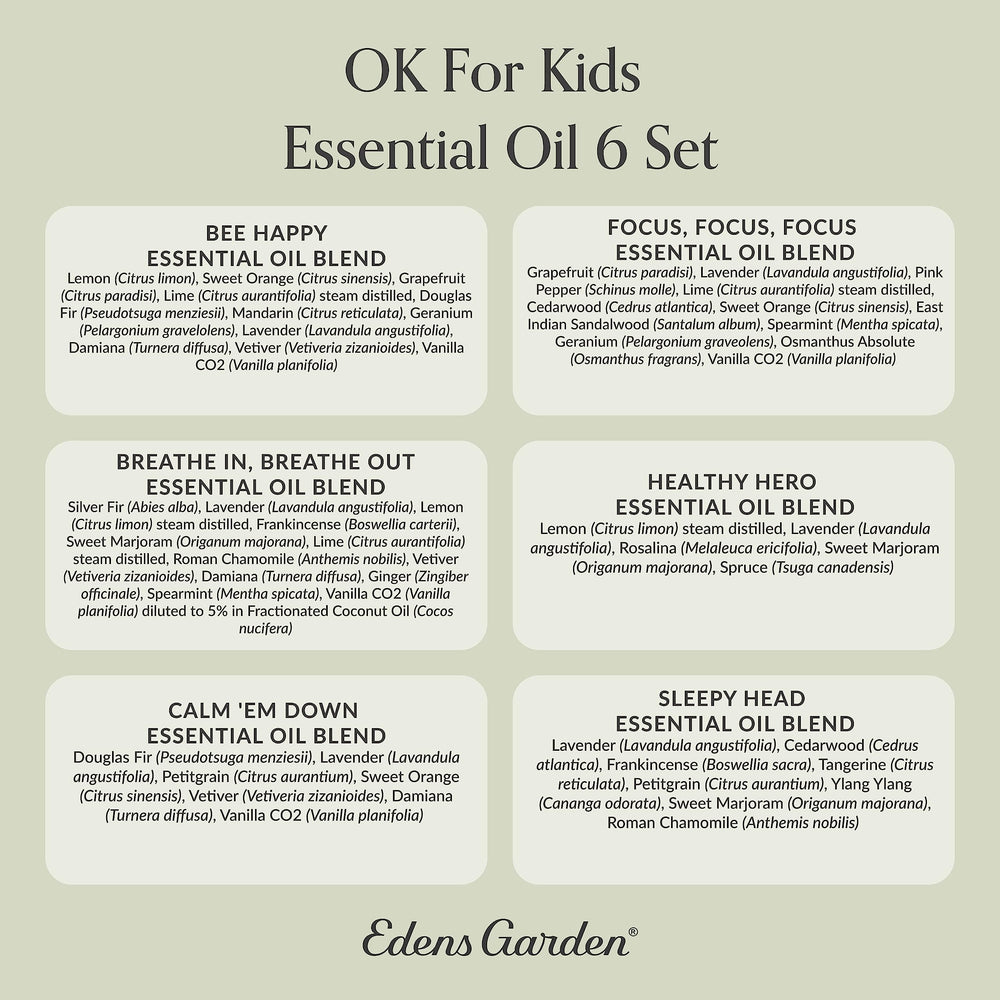 Edens Garden OK for Kids family-use collection — suitable for diffusers and rooms