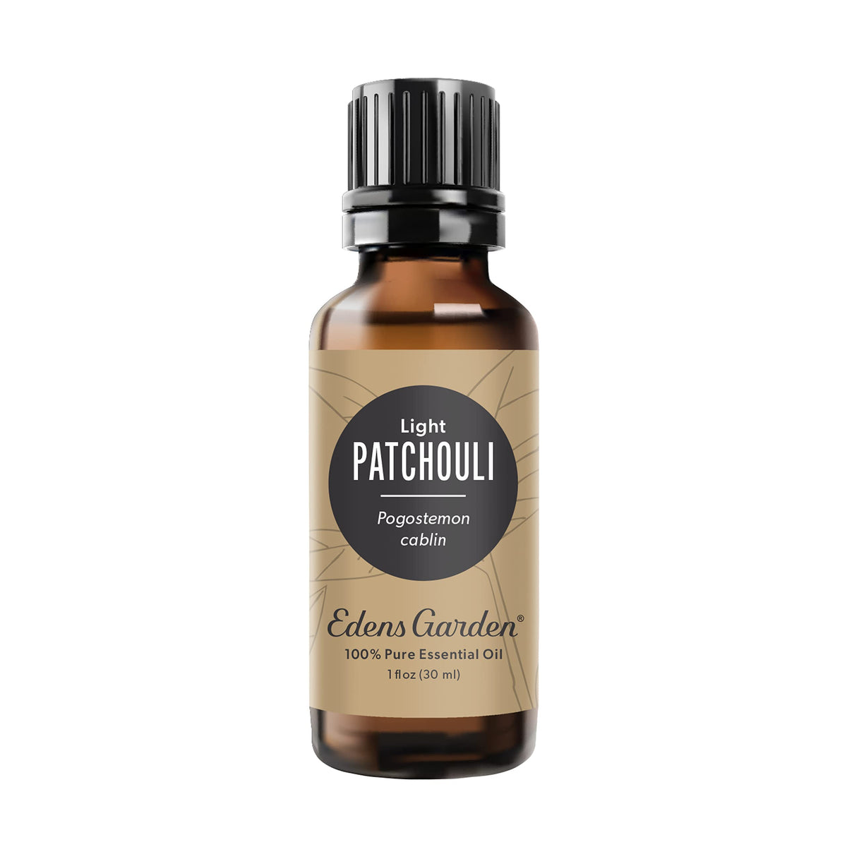 Edens Garden Patchoul- Light essential oil bottle front for mood support.