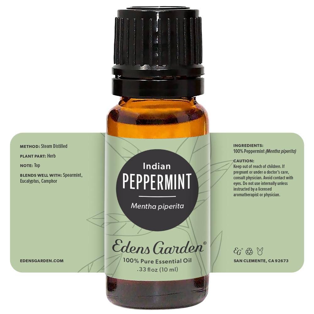 Edens Garden peppermint packaging that shows value and authenticity