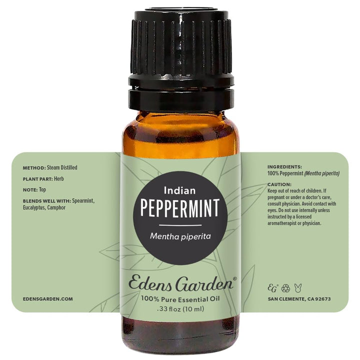 Edens Garden peppermint packaging that shows value and authenticity