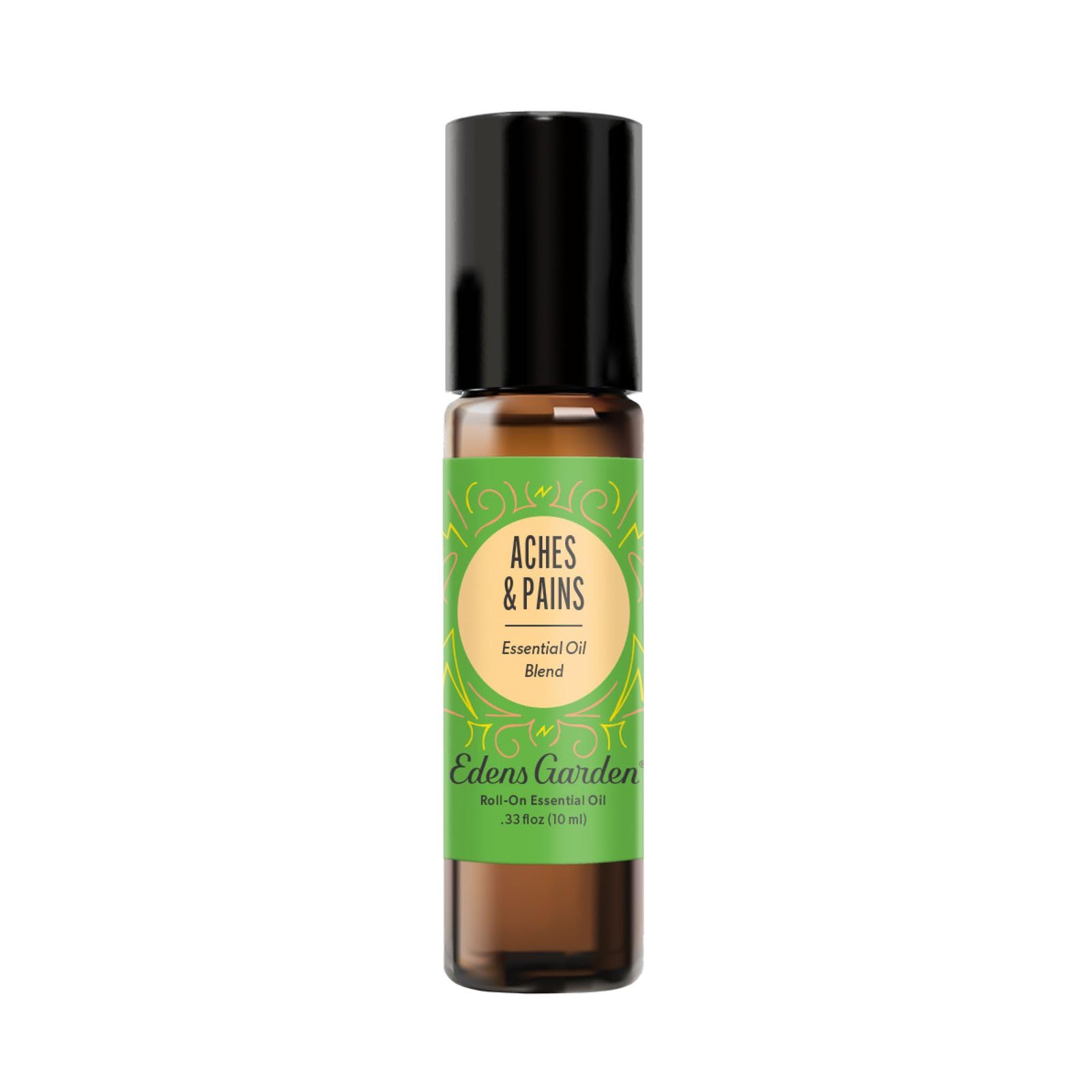Edens Garden roll-on bottle front view, compact travel-ready aromatherapy blend.