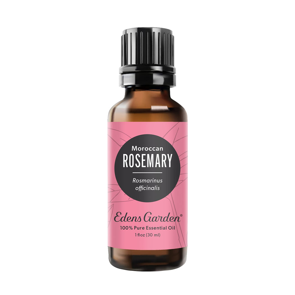 Edens Garden Rosemary Moroccan essential oil bottle for diffusion to support focus