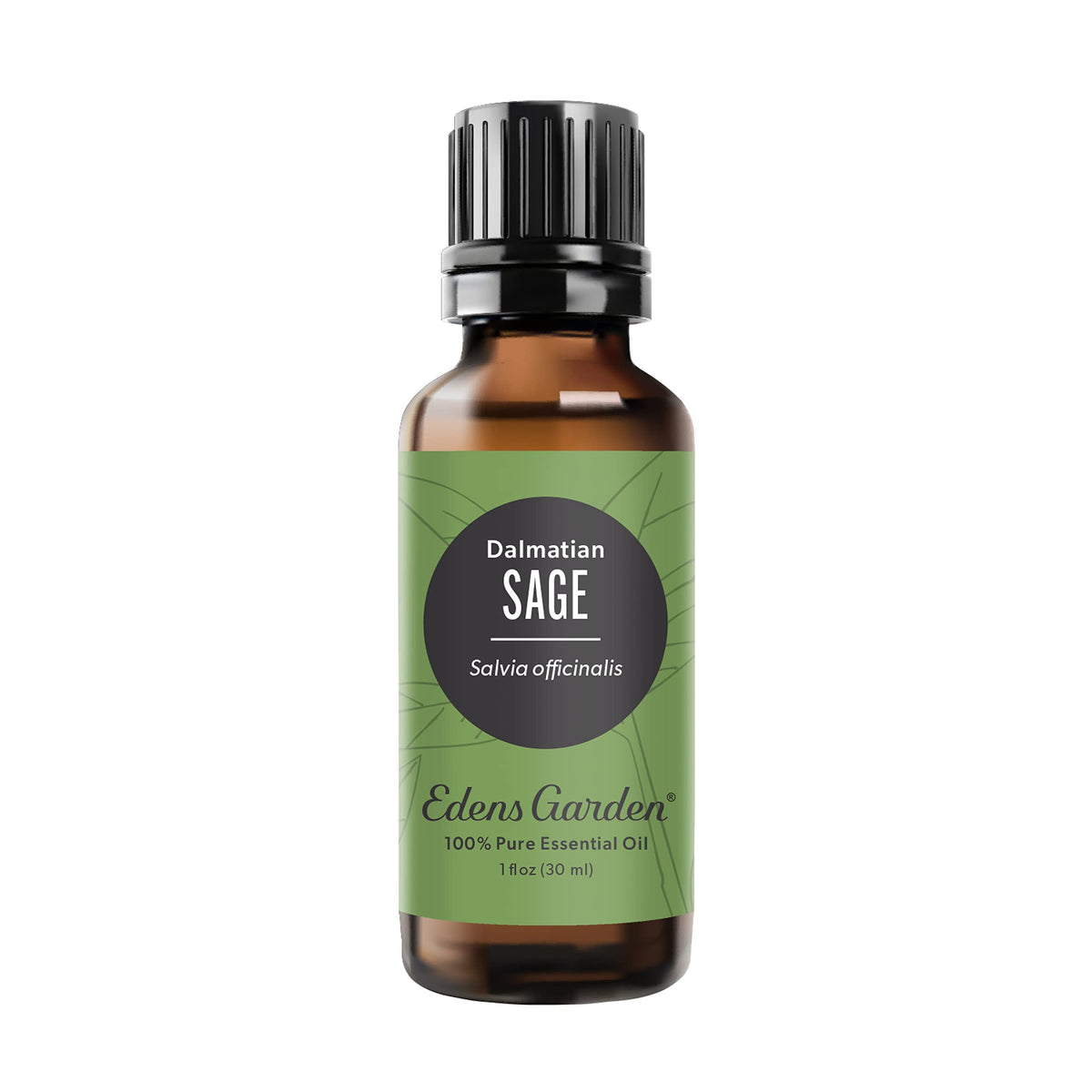 Edens Garden Sage-Dalmatian essential oil bottle ready for diffusion and home use.