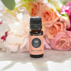 Edens Garden Saro essential oil bottle label visible for easy diffuser use