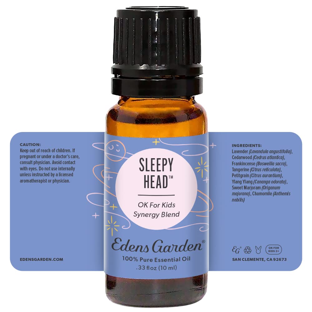 Relaxing aromatherapy setup featuring Sleepy Head and diffuser by Edens Garden